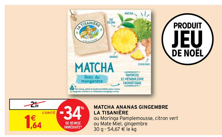 matcha ananas gingembre la tisanière