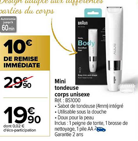 Mini Tondeuse Corps Unisexe