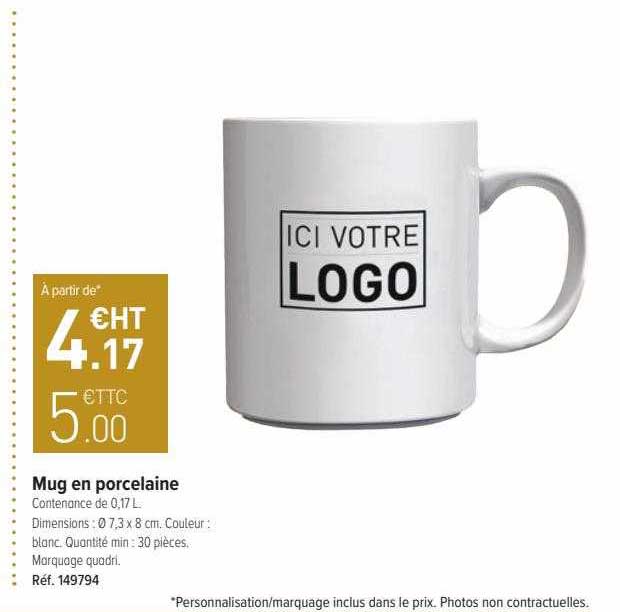 Mug En Porcelaine