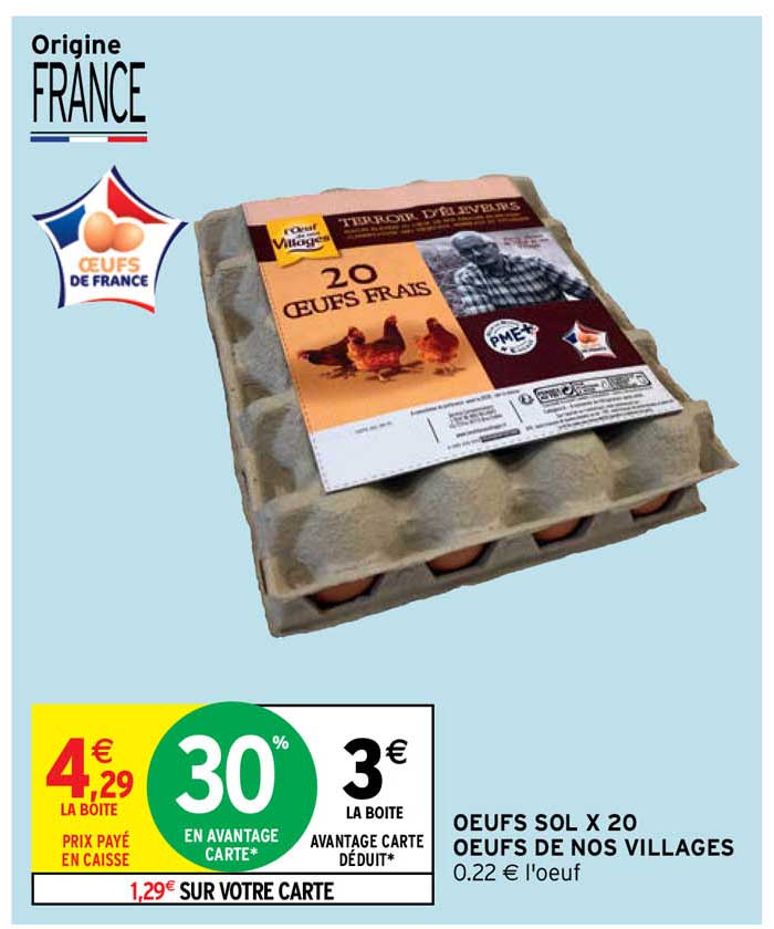 oeufs sol x20 oeufs de nos villages