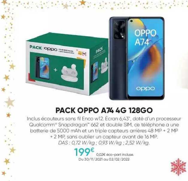 Pack Oppo A74 4g 128go