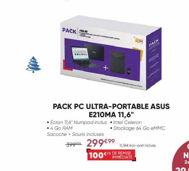 Pack Pc Ultra-portable Asus E210ma 11,6"