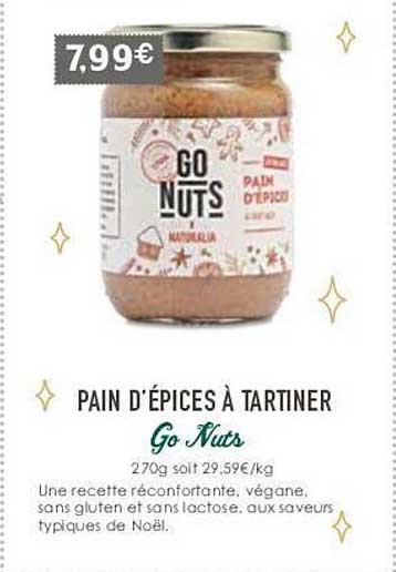 pain d'épices à tartiner go nuts