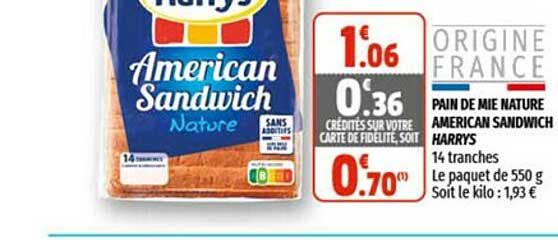 pain de mie nature american sandwich harrys
