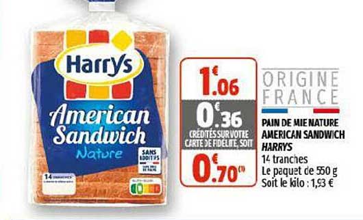 pain de mie nature american sandwich harrys