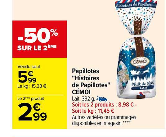 papillotes "histoires de papillotes" cémoi