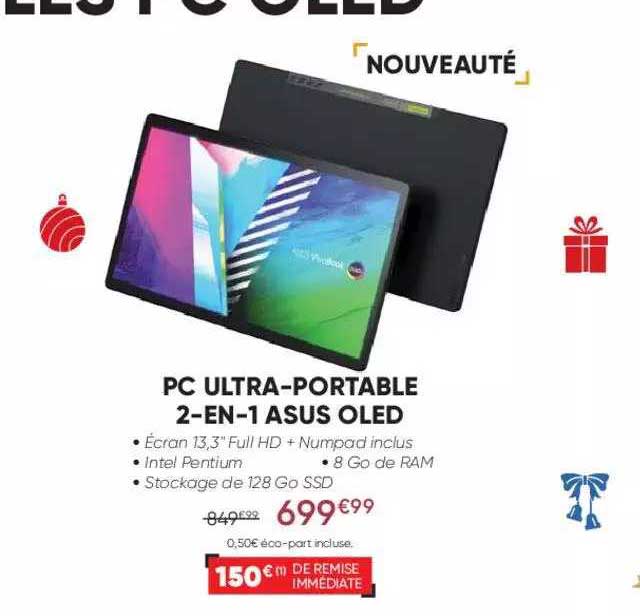 pc ultra-portable 2-en-1 asus oled