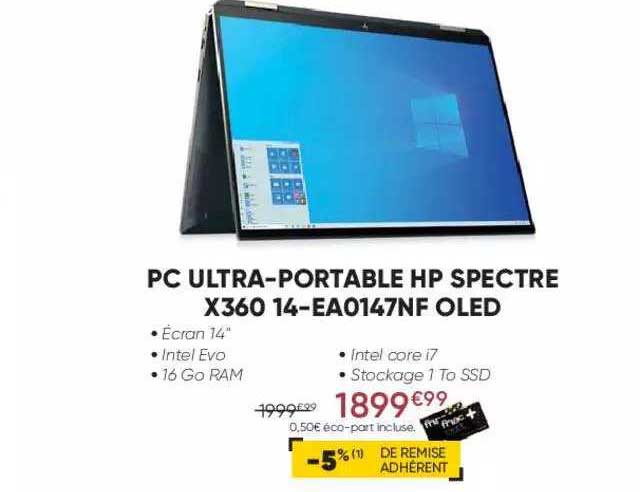 pc ultra-portable hp spectre x360 14-ea014nf oled