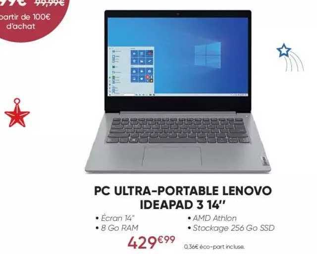 pc ultra-portable lenovo ideapad 3 14"