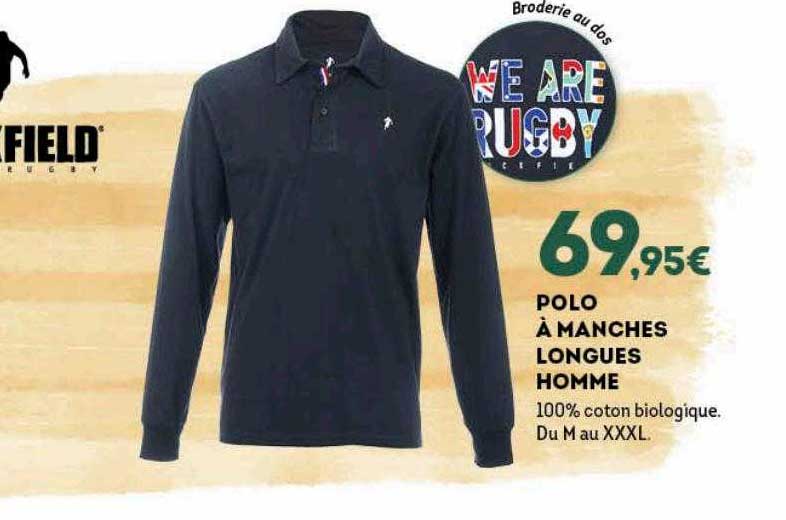 polo à manches longues homme