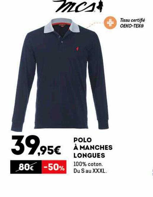 polo à manches longues mcs