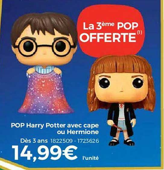 pop harry potter avec cape ou hermione