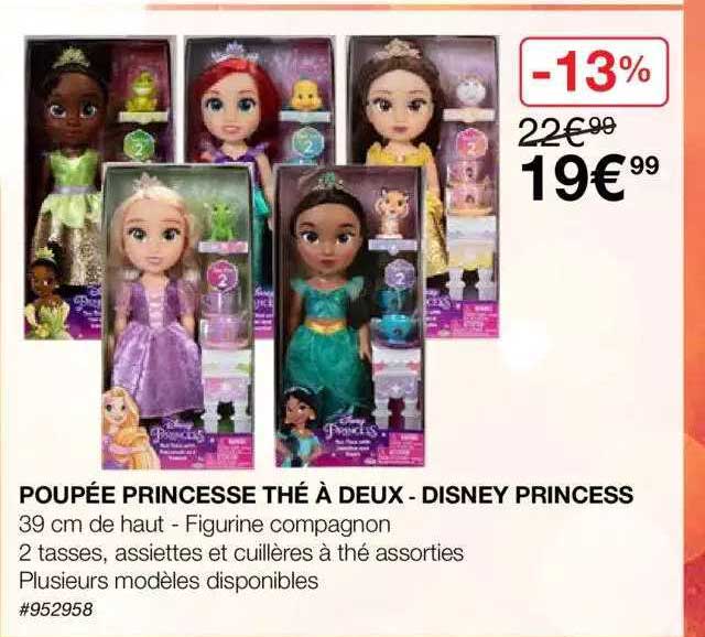 poupée princesse thé  deux - disney princess