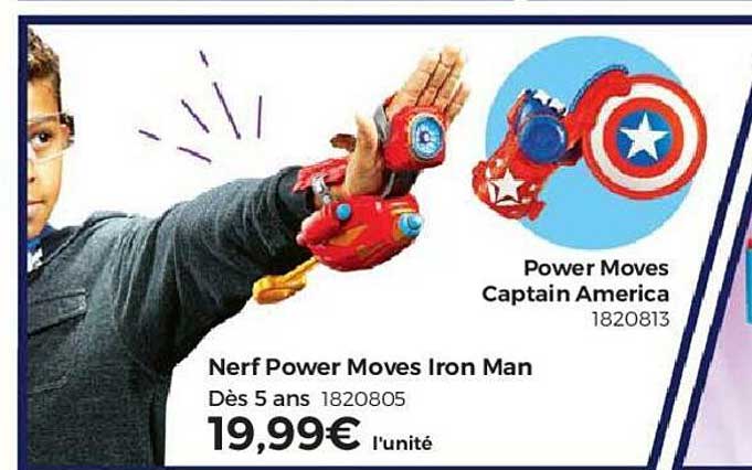 power moves captain america, nerf power moves iron man