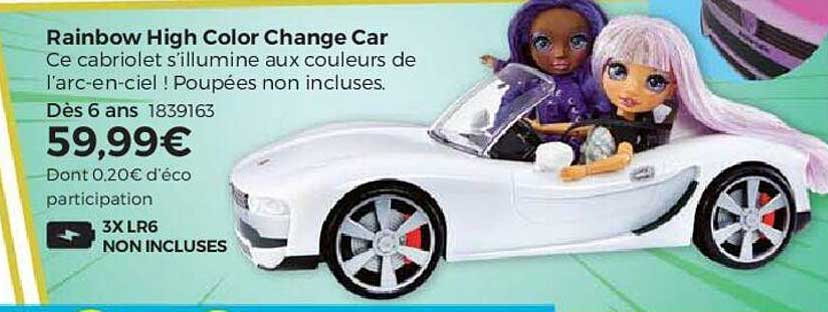 Rainbow High Color Change Car