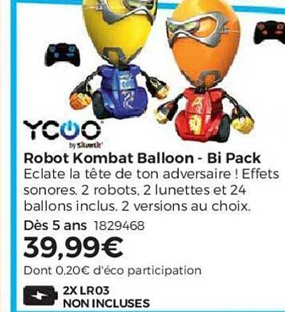 robot kombat balloon - bi Pack