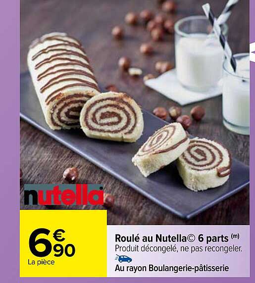 Roulé Au Nutella 6 Parts