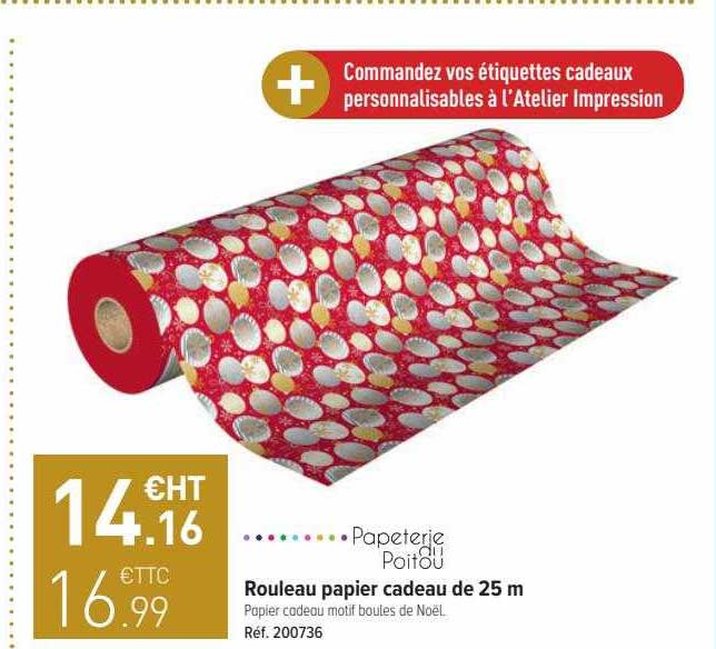 Rouleau Papier Cadeau De 25 M