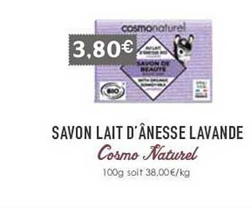 savon lait d'ânesse lavande cosmo naturel