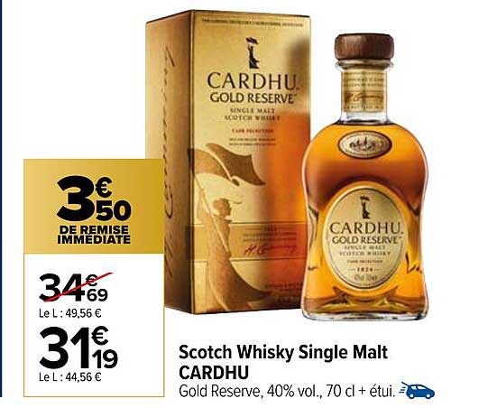 scotch whisky single malt cardhu