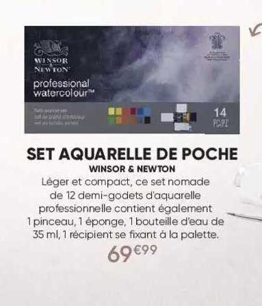 set aquarelle de poche winsor & newton