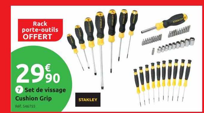 set de vissage cushion grip stanley