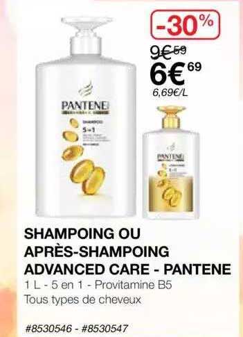 shampoing ou après-shampoing advanced care - pantene