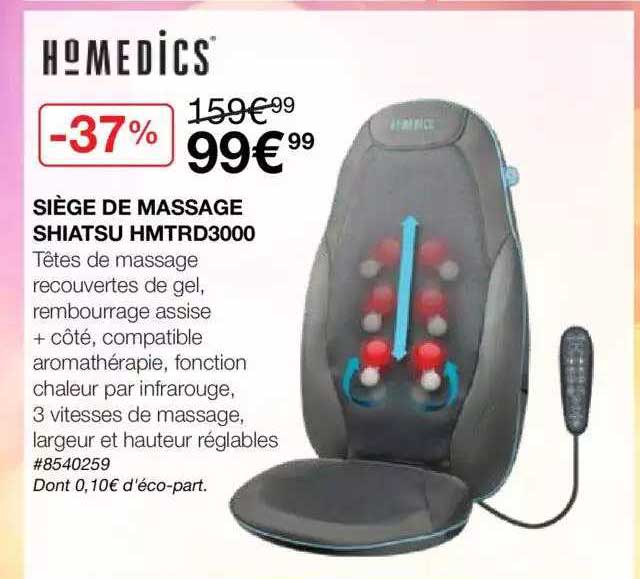 siège de massage shiatsu homedics
