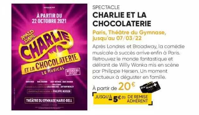 spectacle - charlie et la chocolaterie