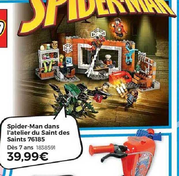 spider-man dans l'atelier du saint des saints 76185