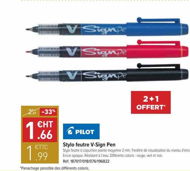 stylo feutre v-sign pen pilot