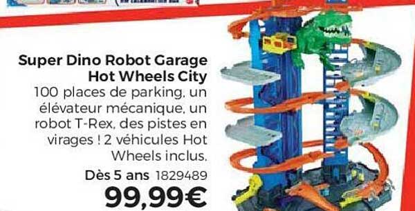 super dino robot garage hot wheels city