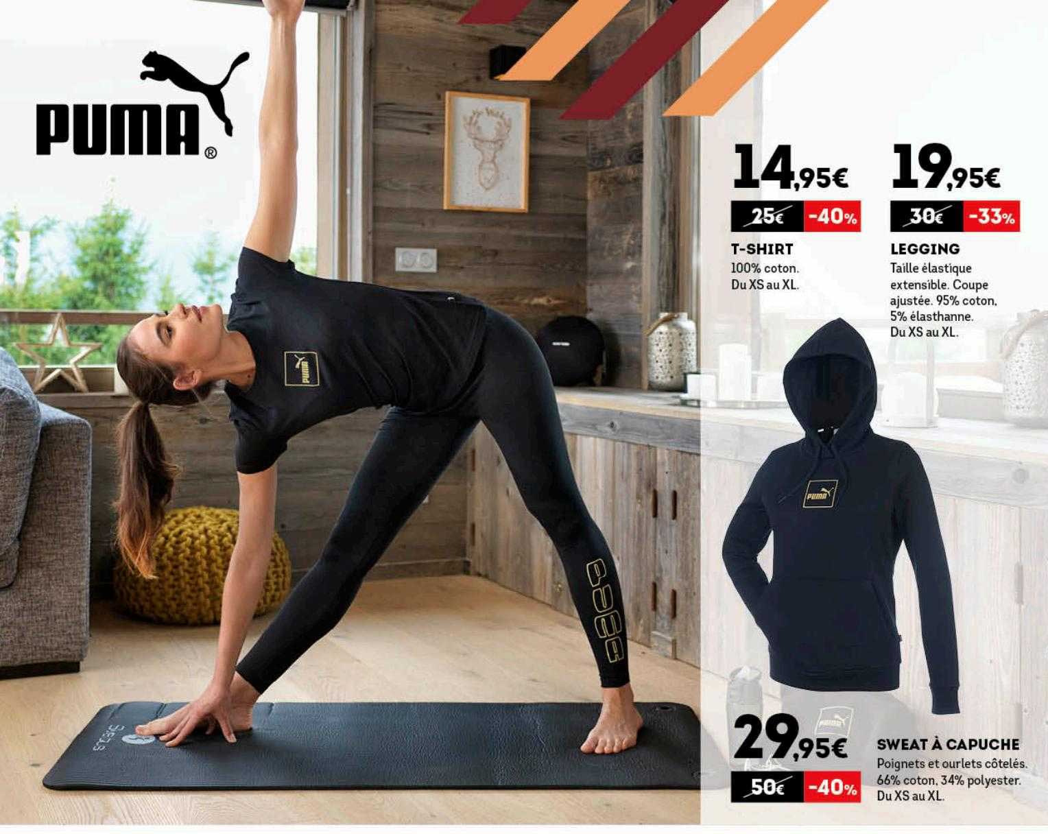 t-shirt, legging, sweat à capuche puma