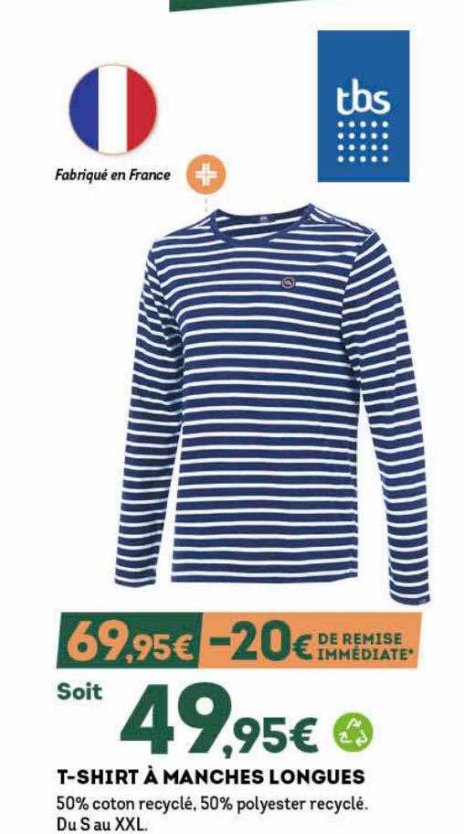 t-shirt à manches longues tbs