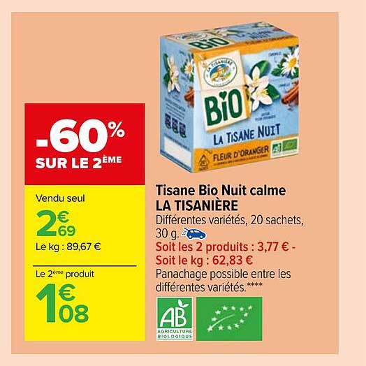 tisane bio nuit calme la tisanière