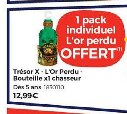 trésor x - l'or perdu- bouteille x1 chasseur