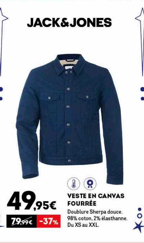 veste en canvas fourrée