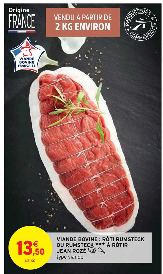 viande bovine : rôti rumsteck ou rumsteck *** à rôtir jean rozé
