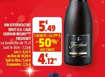 vin effervescent brut d.o. cava cordon negro freixenet
