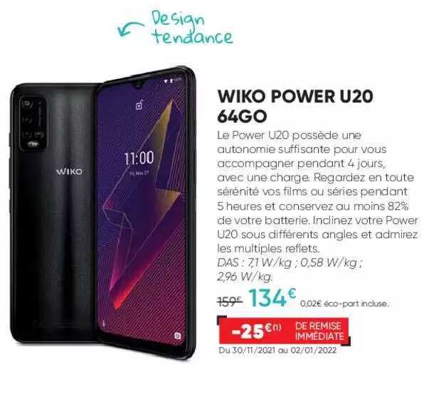Wiko Power U20 64go