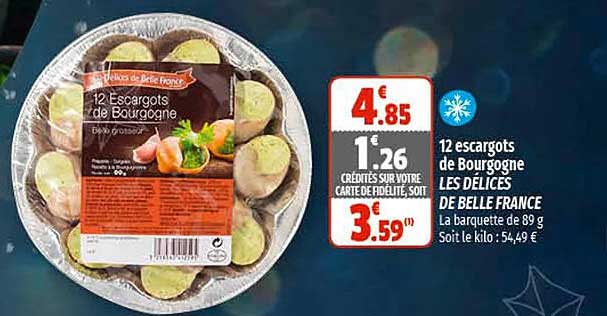 12 Escargots De Bourgogne Les Délices De Belle France