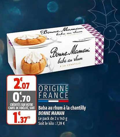 baba au rhum à la chantilly bonne maman