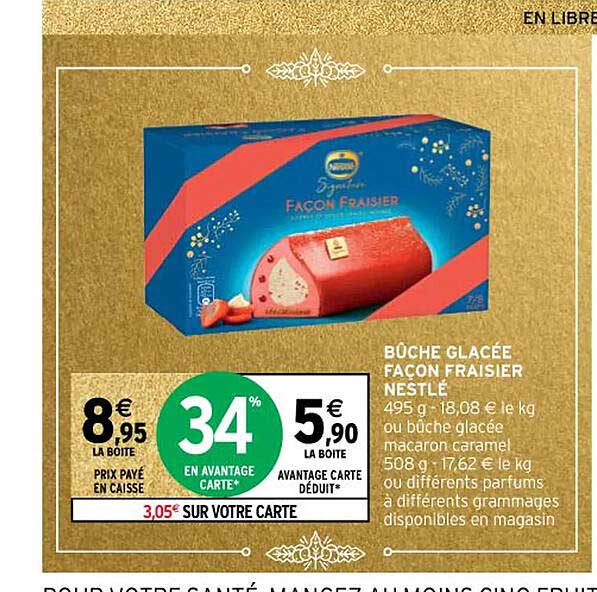 bûche glacée façon fraisier nestlé