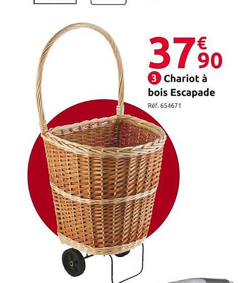 chariot à bois escapade