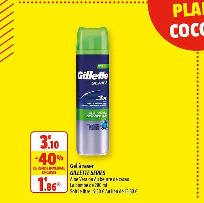gel à raser gillette series
