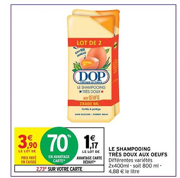 le shampooing très doux aux oœufs