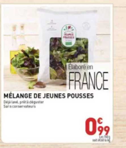 mélange de jeunes pousses