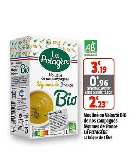 mouliné ou velouté bio de nos campagnes légumes de france la potagère