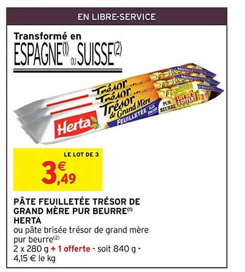 pâte feuilletée trésor de grand mère pur beurre herta