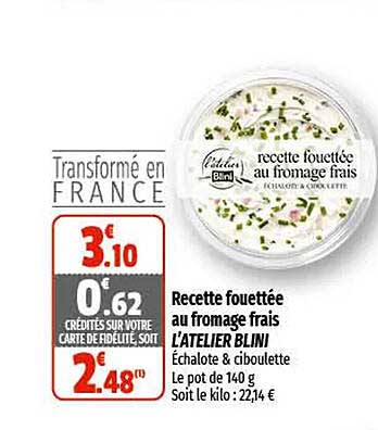 recette fouettée au fromage frais l'atelier blini